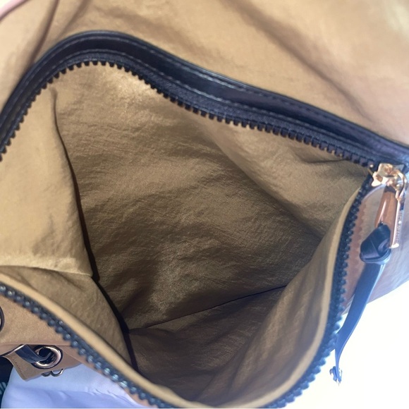 Rebecca Minkoff Nylon Mab Large Drawstring Shoulder Tote Military Tan Brown - Picture 10 of 16